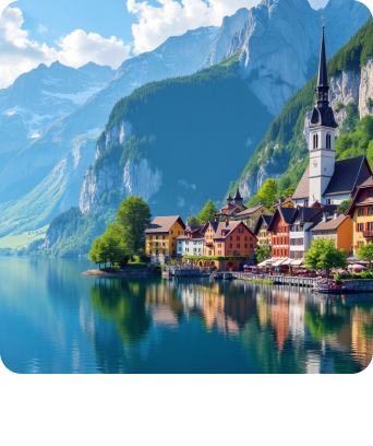 오스트리아 할슈타트 여행지 카드