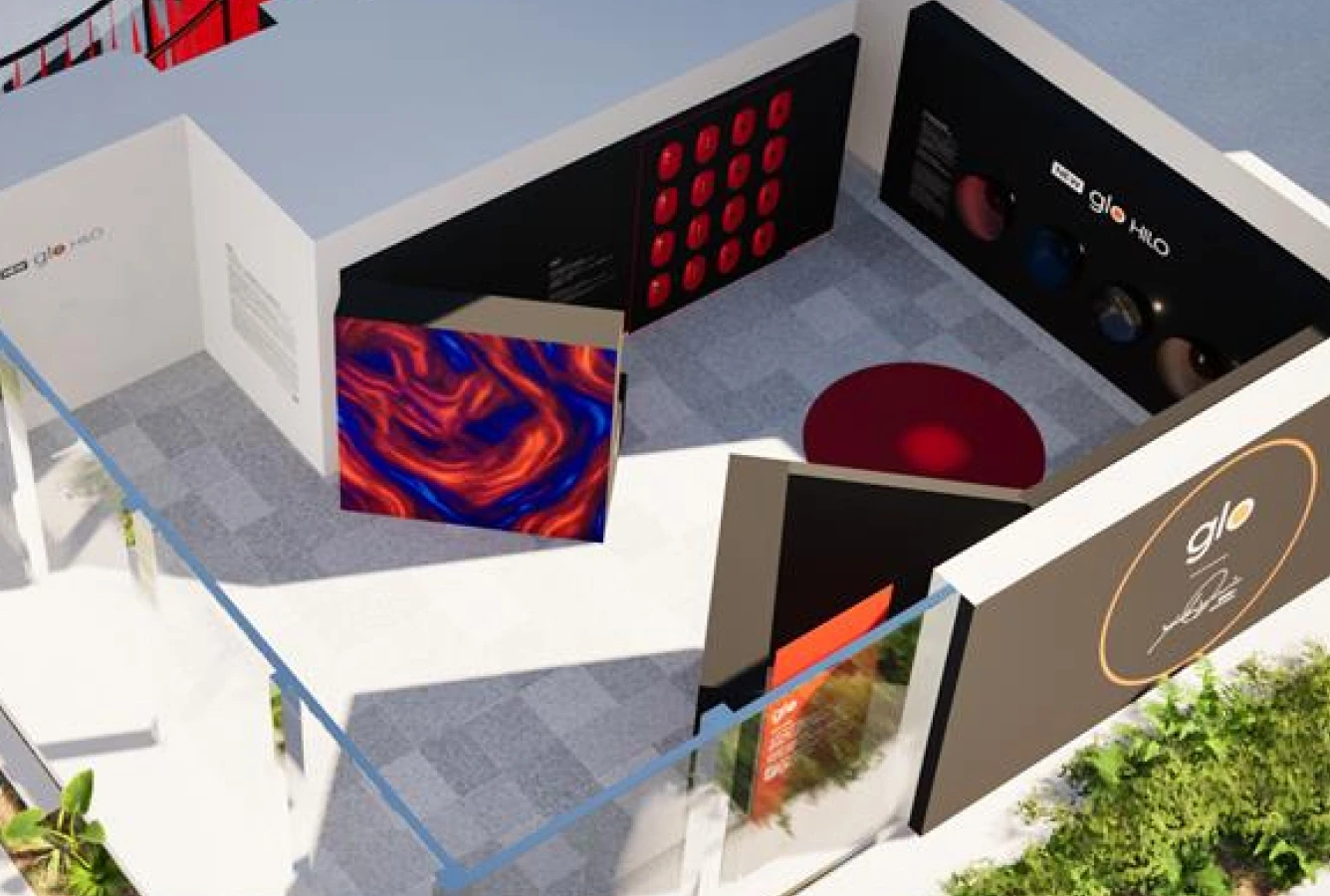 グロー・ヒーロの表参道ポップアップストアのイマーシブエリアはアートと音、デザインが静かに響き合う空間です。