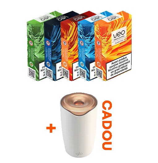 Ofertă 5 pachete veo™ for glo™ Hyper + un recipient stickuri CADOU  