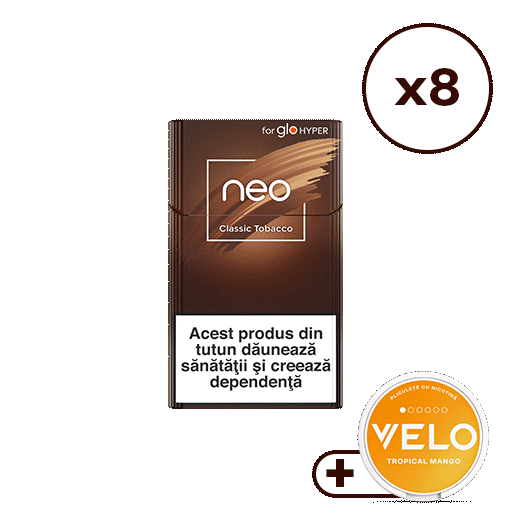 Oferta 8 pachete la pret de 6 si o cutie VELO